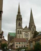 Chartres, Cathedrale, Facade Ouest et les 2 tours